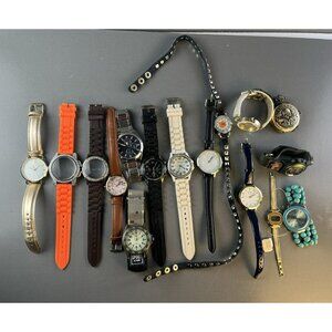 Lot of 16 watches for repair or parts as is (1.8lb)